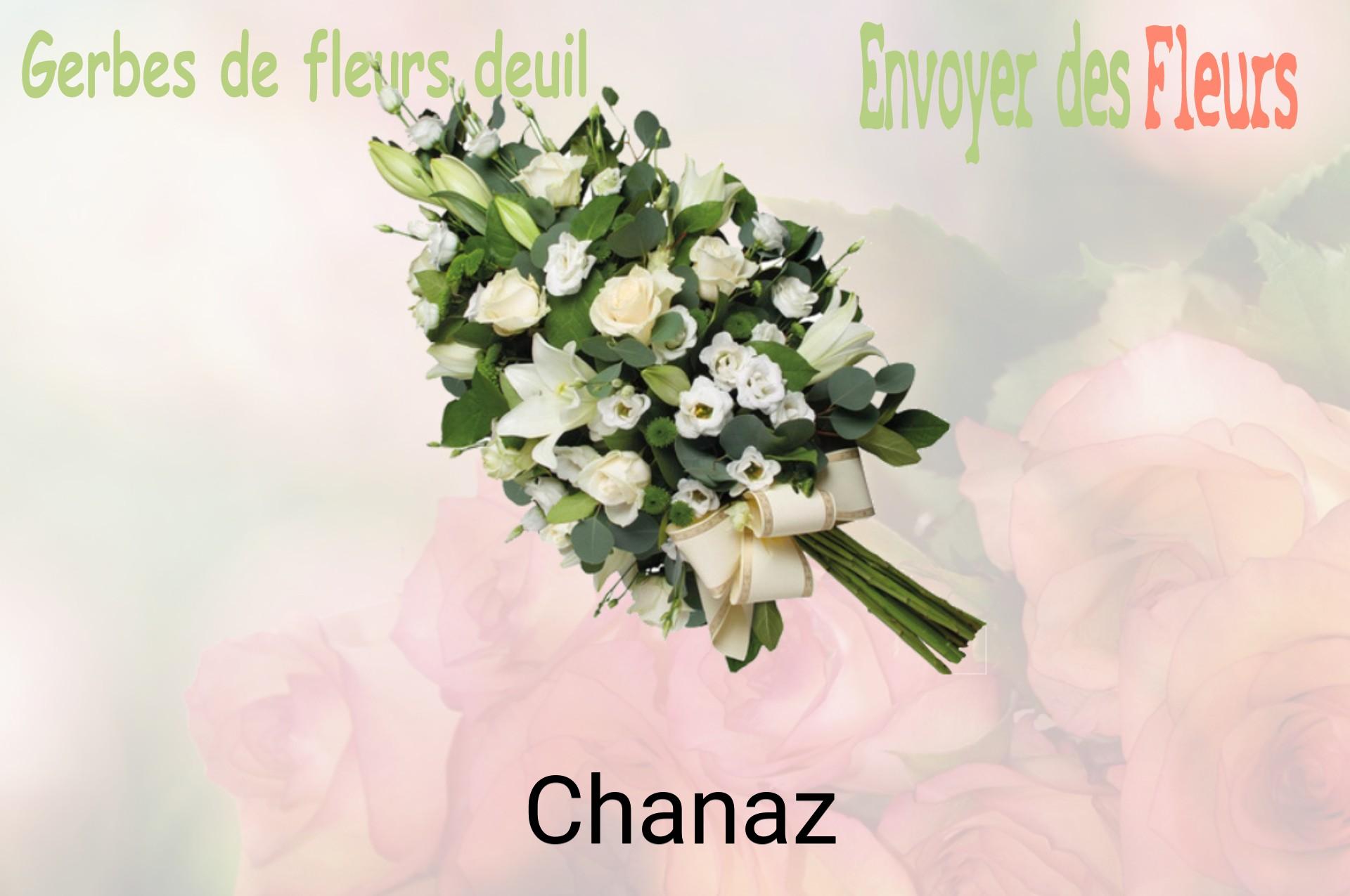 Gerbe de fleurs de deuil livrée à Chanaz